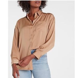 EXPRESS Satin Boyfriend Shirt
